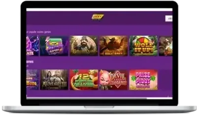 LuckyMister slot games on desktop